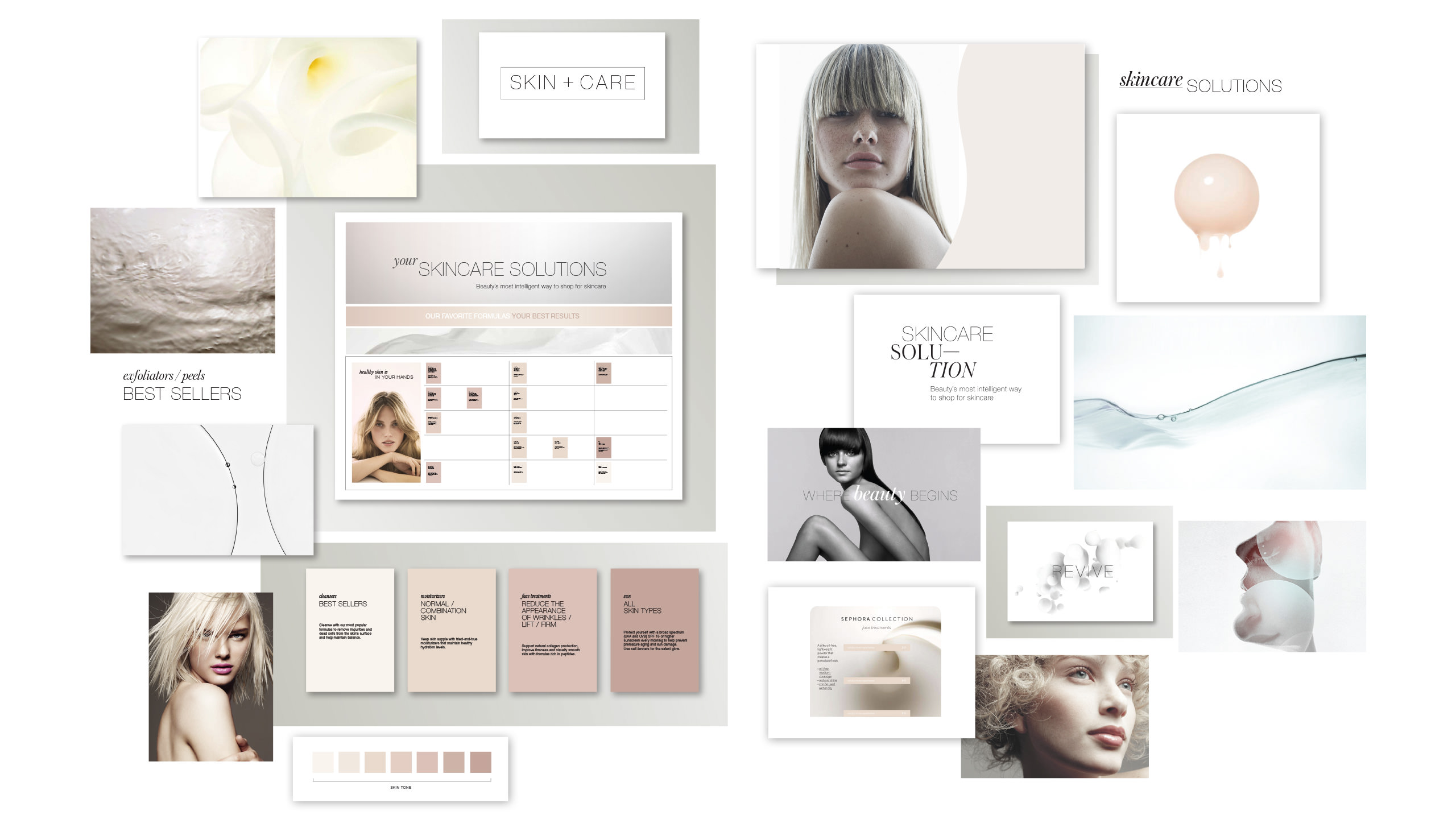 Sephora Retail Brand Collage of Skin care