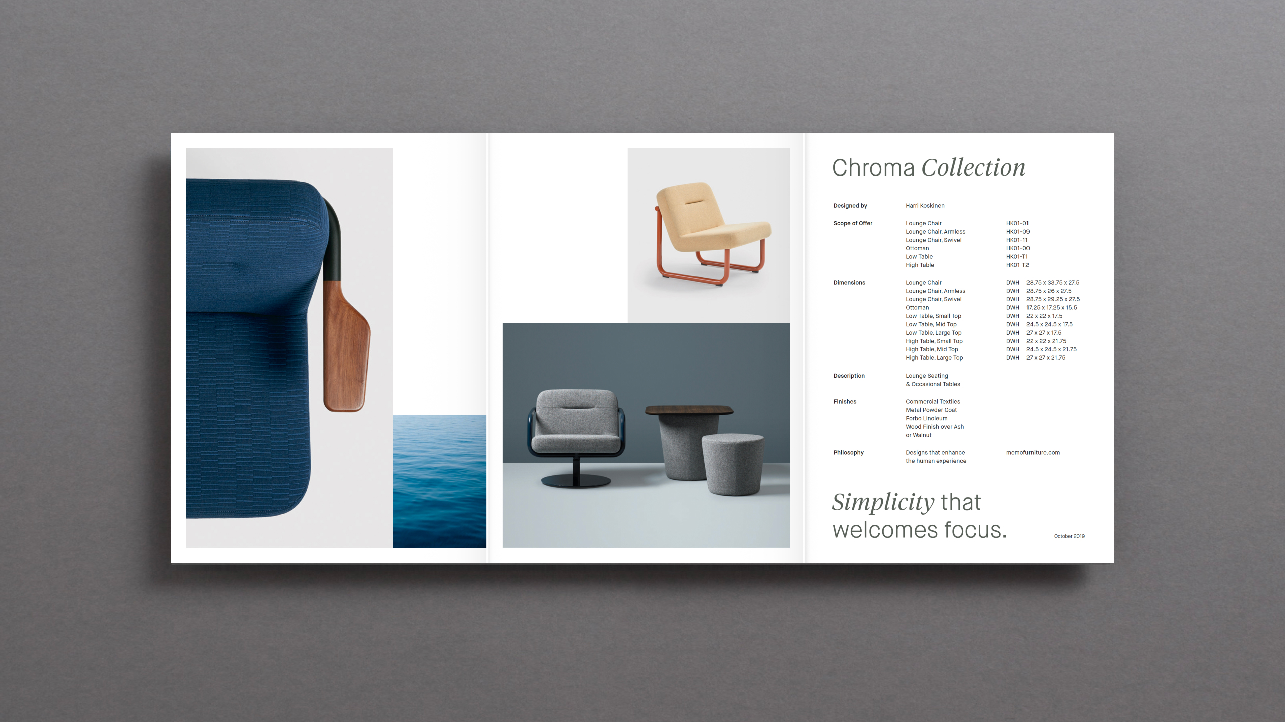 Memo Furniture Chroma Collection Brochure